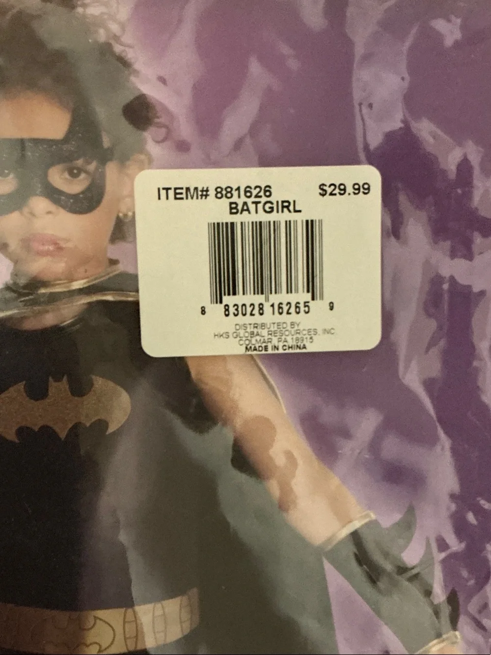 DC Batgirl Costume in Black and Yellow Tutu Dress